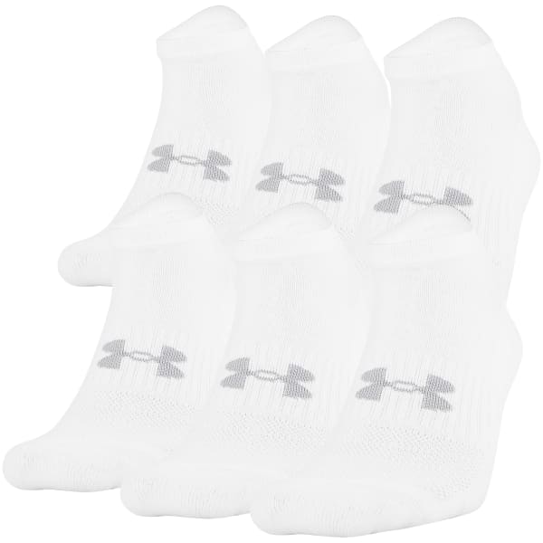 UNDER ARMOUR No Show Training Socks, Pack of 6