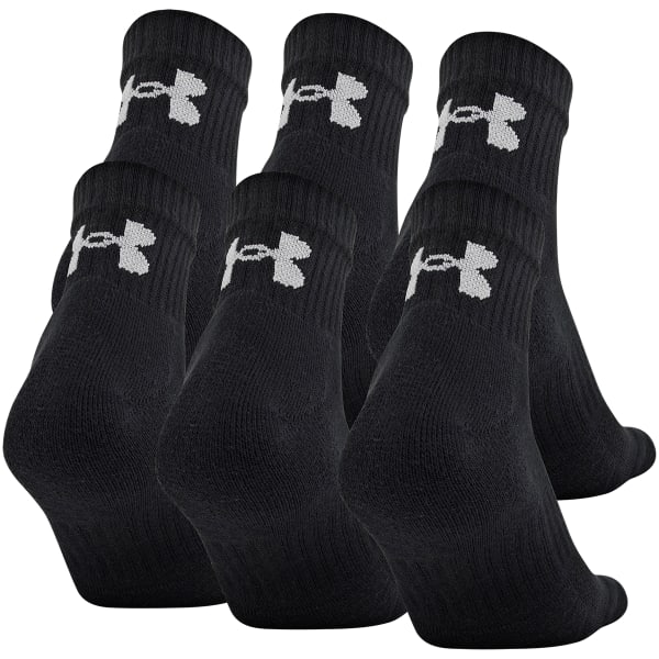 UNDER ARMOUR Men's Charged Cotton Quarter Length Socks, Pack of 6