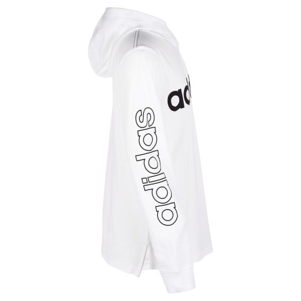 ADIDAS Boys' 8-20 Long-Sleeve Hooded Linear Logo Tee