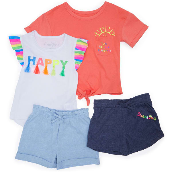 CELEBRITY PINK Girls' Tees and Shorts Set