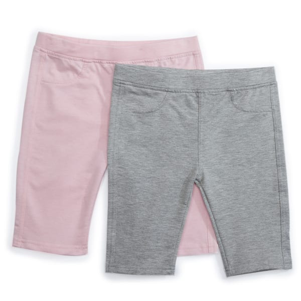 FREESTYLE Girls' Solid Knit Shorts, 2-Pack