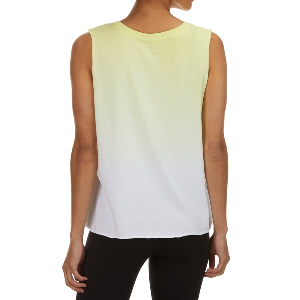 CALVIN KLEIN PERFORMANCE Women's Dip-Dyed Calvin Logo Raw Hem Tank Top