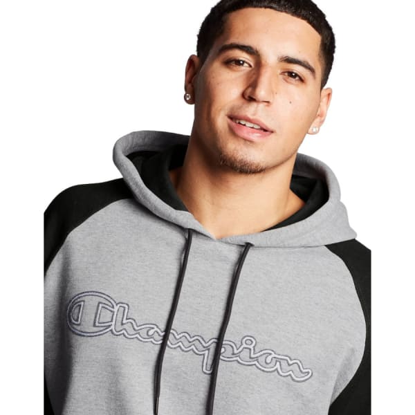 CHAMPION Men's Powerblend Colorblocked Pullover Hoodie