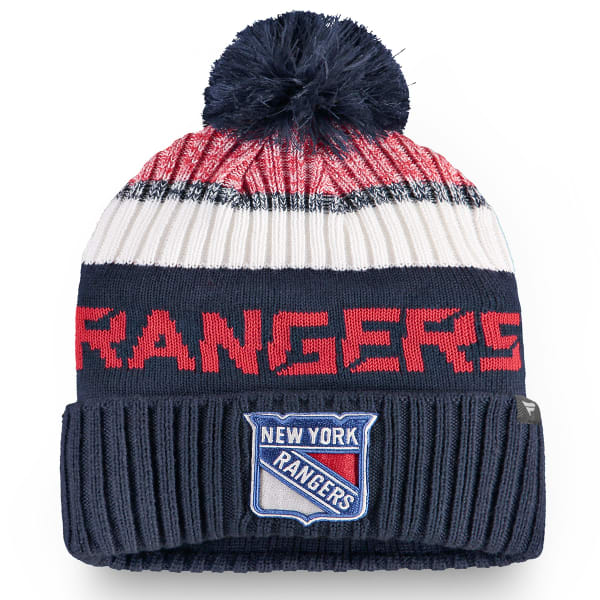 NEW YORK RANGERS Men's Authentic Pro Rinkside Goalie Beanie with Pom