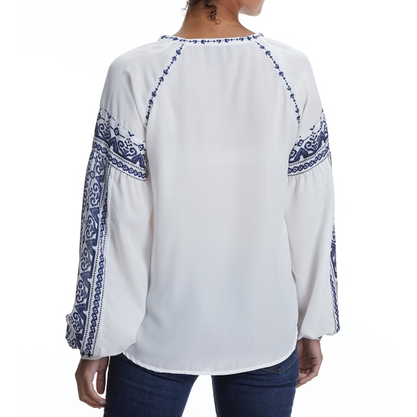 MAISON COUPE Women's Embroidered Long-Sleeve Shirt