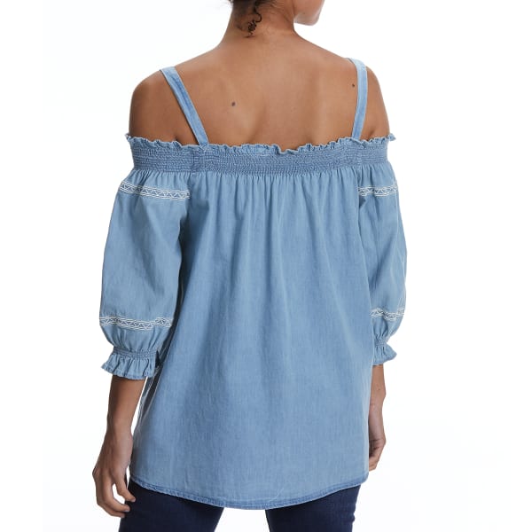 MAISON COUPE Women's Embroidered Off-the-Shoulder Shirt