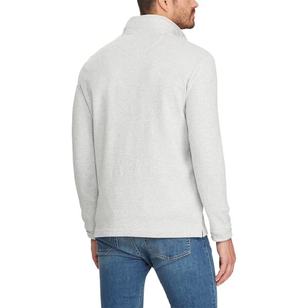 CHAPS Men's Quarter-Zip Mock Neck Pullover Polo