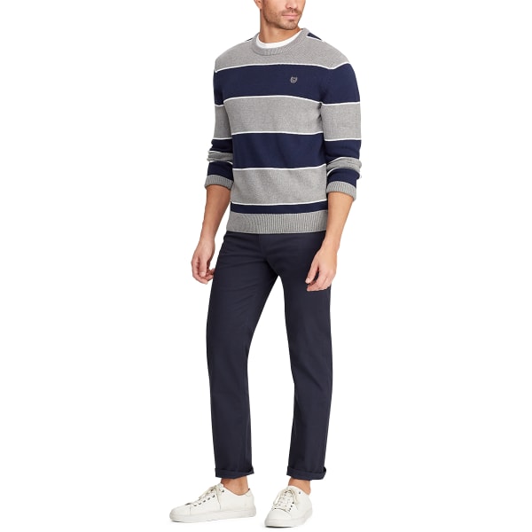 CHAPS Men's Promo Crewneck Striped Sweater