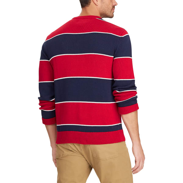 CHAPS Men's Promo Crewneck Striped Sweater