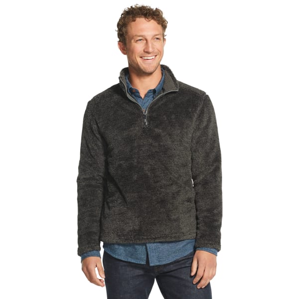 G.H. BASS & CO. Men's Sherpa Melange Quarter Zip Fleece Pullover