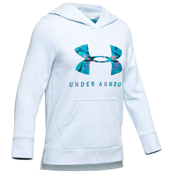 UNDER ARMOUR Girls' Rival Print Fill Logo Hoodie