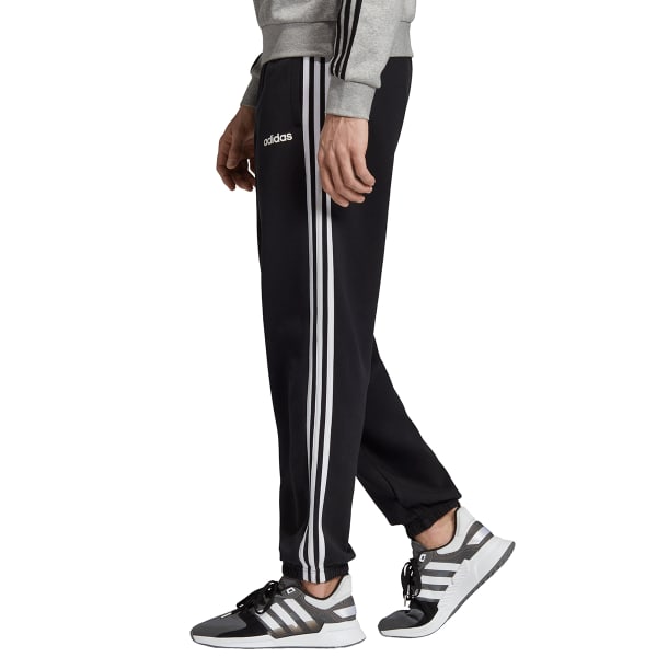 ADIDAS Men's Essentials 3 Stripe Open Hem Fleece Pants