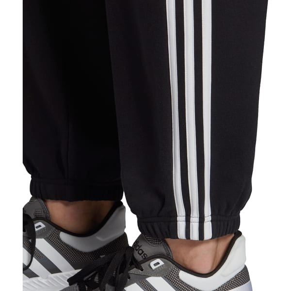 ADIDAS Men's Essentials 3 Stripe Open Hem Fleece Pants