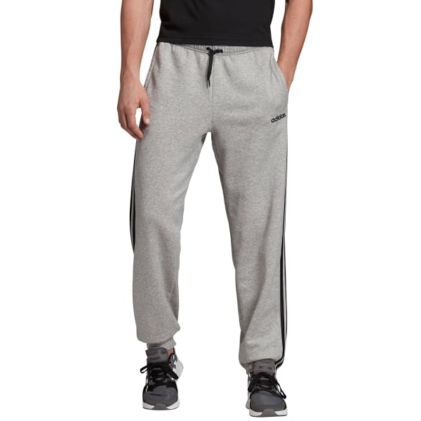 ADIDAS Men's Essentials 3 Stripe Open Hem Fleece Pants