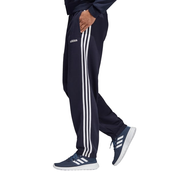 ADIDAS Men's Essentials 3 Stripe Open Hem Fleece Pants