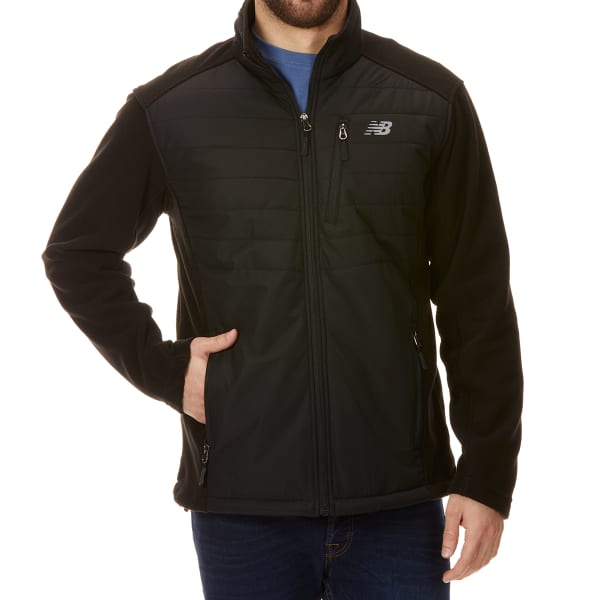 NEW BALANCE Men's Dobby Overlay Polar Fleece Jacket