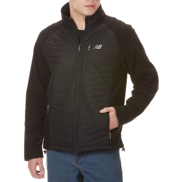 NEW BALANCE Men's Front Chevron Dobby Overlay Polar Fleece Jacket - Bob ...