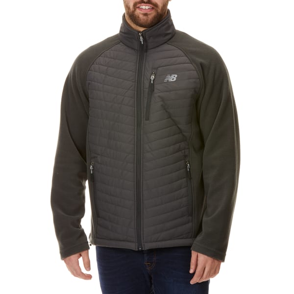 NEW BALANCE Men's Front Chevron Dobby Overlay Polar Fleece Jacket