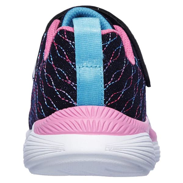 SKECHERS Little Girls' Move 'N Groove Sparkle Mesh Lace Up Shoes