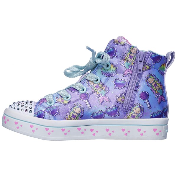 SKECHERS Girls' Twi-Lites Mermaid Party Hi-Top Sneaker