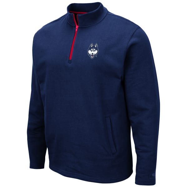 COLOSSEUM Men's UConn Huskies Team Logo Quarter-Zip Pullover Fleece ...