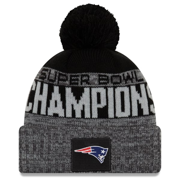 NEW ENGLAND PATRIOTS Super Bowl LIII Champions Parade Cuffed Pom Knit