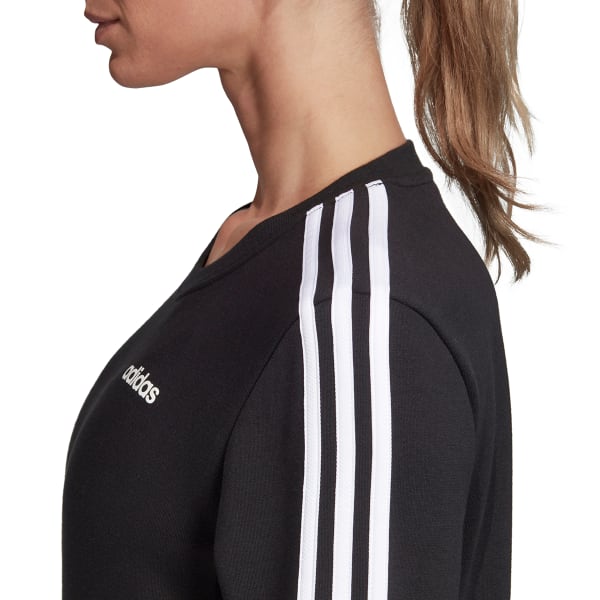 ADIDAS Women's Essentials 3-Stripes Fleece Crewneck Sweatshirt