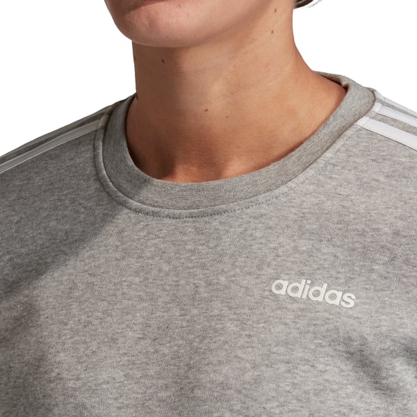 ADIDAS Women's Essentials 3-Stripes Fleece Crewneck Sweatshirt