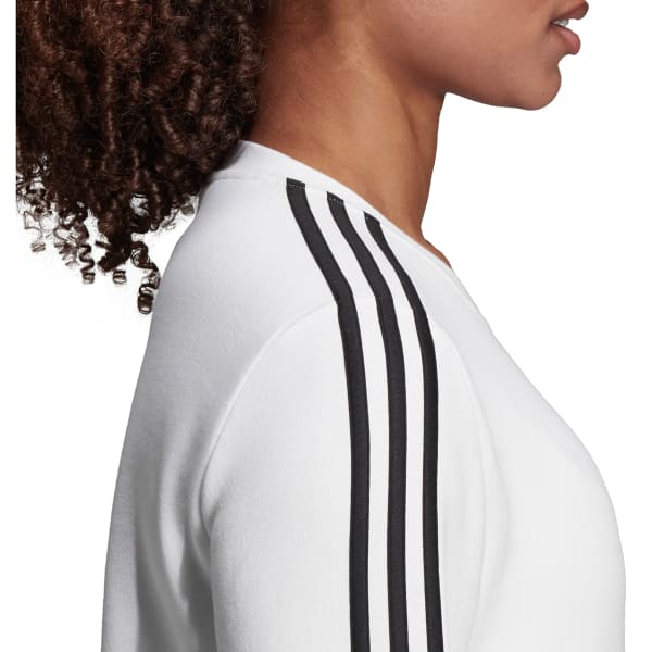 ADIDAS Women's Essentials 3-Stripes Fleece Crewneck Sweatshirt