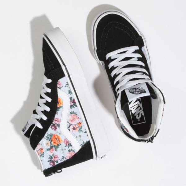 VANS Girls' SK8 Hi Zip Floral Canvas Shoes