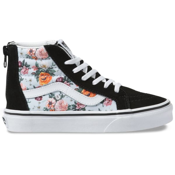 VANS Girls' SK8 Hi Zip Floral Canvas Shoes