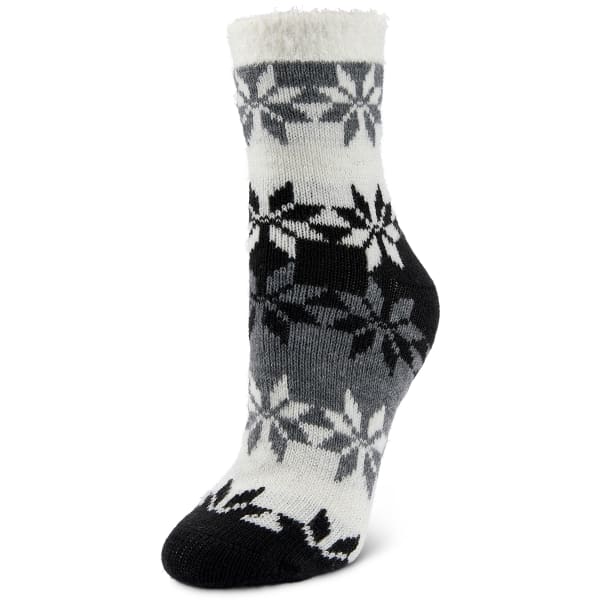 SOF SOLE Women's Fireside Colorblock Snowflake Print Winter Socks