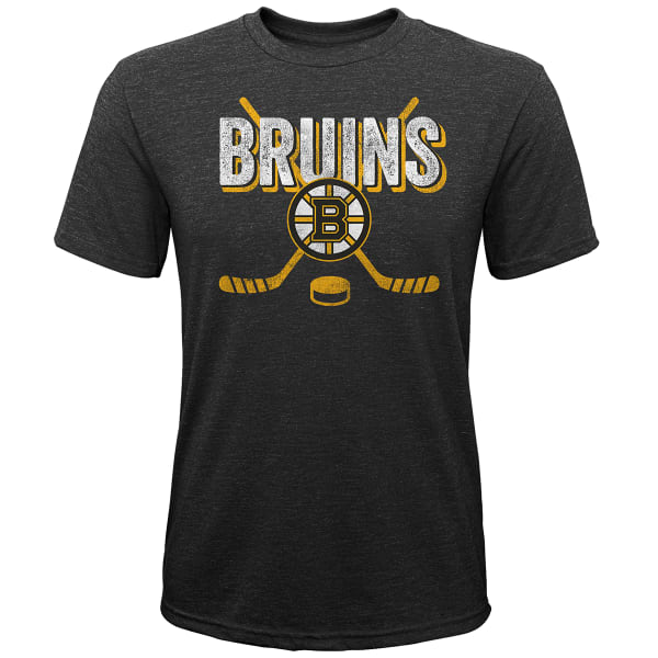 BOSTON BRUINS Boys' Short-Sleeve Cross Over Hockey Sticks Tee