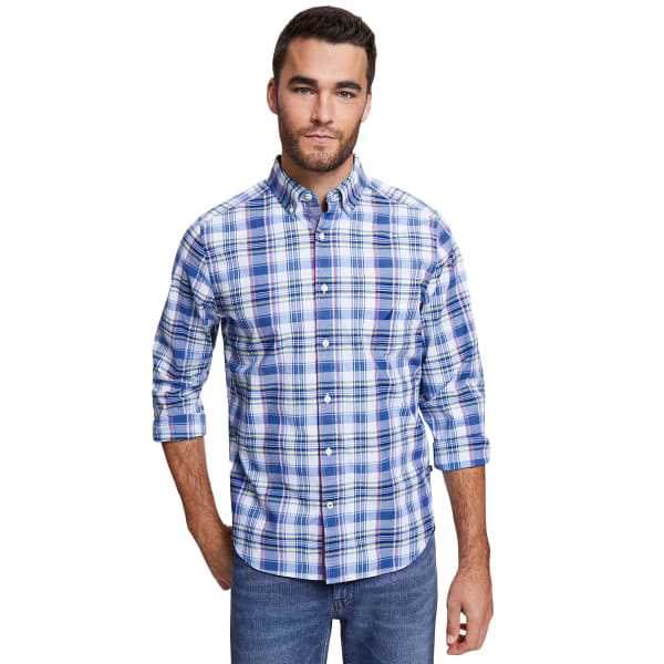 NAUTICA Men's Stretch Poplin Long-Sleeve Shirt