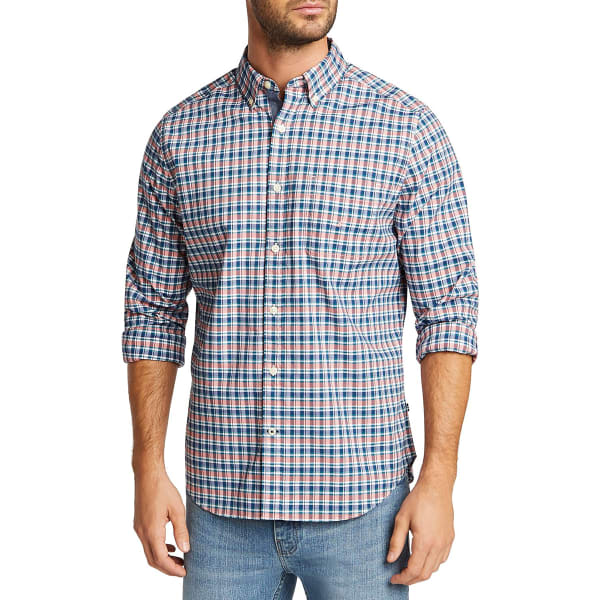 NAUTICA Men's Stretch Poplin Long-Sleeve Shirt