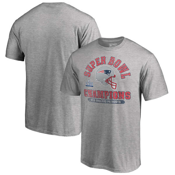 NEW ENGLAND PATRIOTS Men's Super Bowl LIII Champions Short-Sleeve Double Coverage Tee