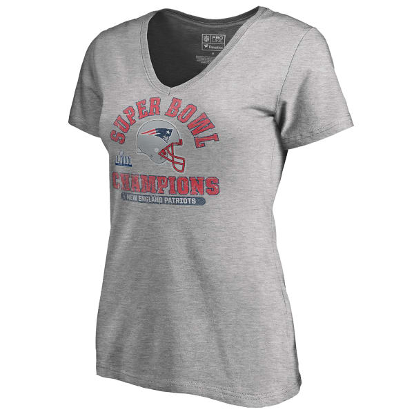 NEW ENGLAND PATRIOTS Women's Super Bowl LIII Champions Short-Sleeve Double Coverage Tee