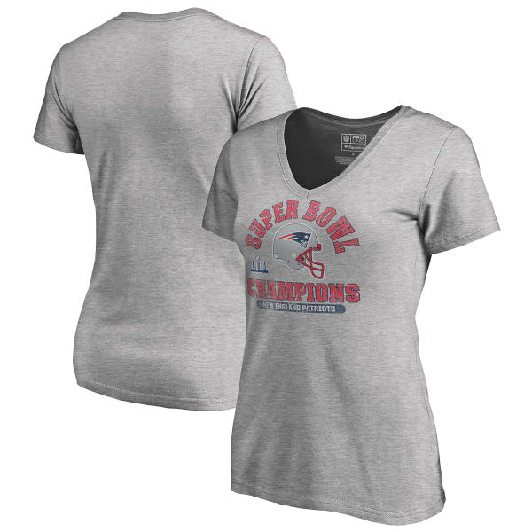 NEW ENGLAND PATRIOTS Women's Super Bowl LIII Champions Short-Sleeve Double Coverage Tee