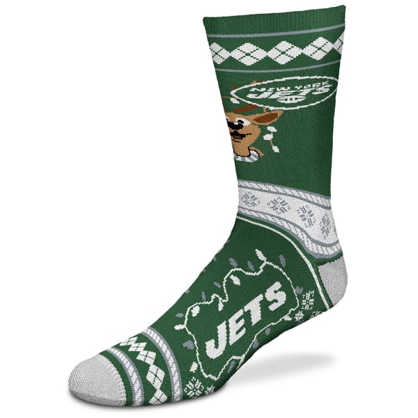 NEW YORK JETS Men's Sweater Stride Holiday Reindeer Socks