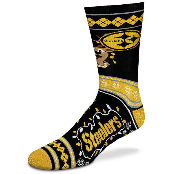 PITTSBURGH STEELERS Men's Sweater Stride Holiday Reindeer Socks