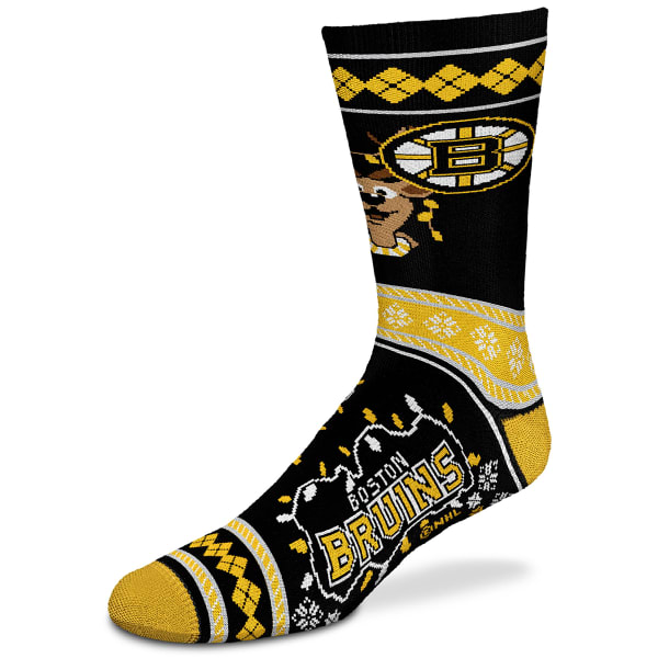 BOSTON BRUINS  Men's Sweater Stride Reindeer Socks