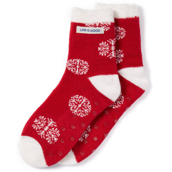 LIFE IS GOOD Women's Snowflake Pattern Snuggle Socks