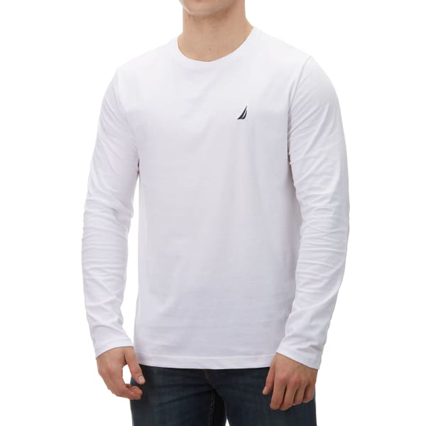 NAUTICA Men's Cotton Knit Long-Sleeve Crewneck Tee