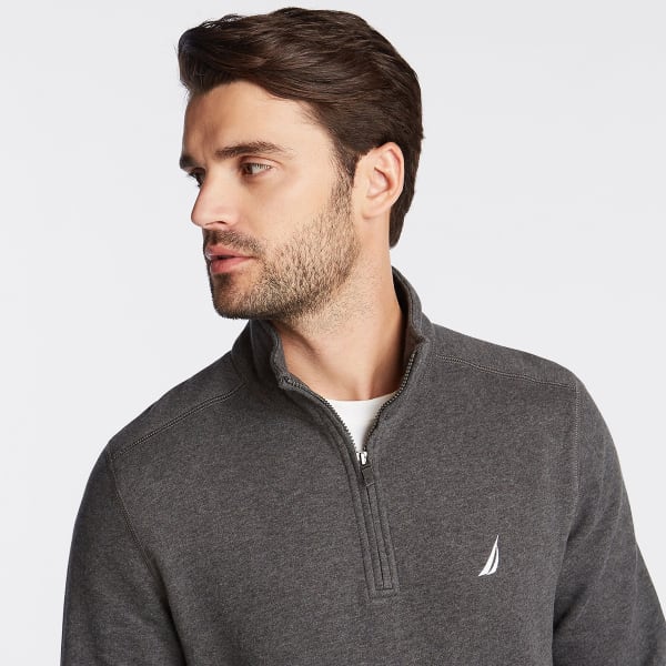 NAUTICA Men's Classic-Fit Quarter-Zip Fleece Sweatshirt