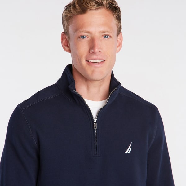 NAUTICA Men's Classic-Fit Quarter-Zip Fleece Sweatshirt