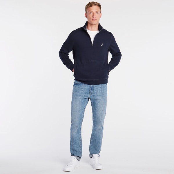 NAUTICA Men's Classic-Fit Quarter-Zip Fleece Sweatshirt