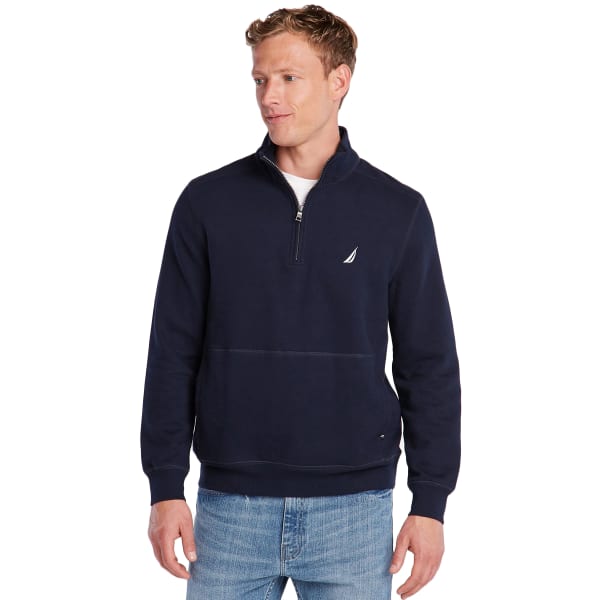 NAUTICA Men's Classic-Fit Quarter-Zip Fleece Sweatshirt