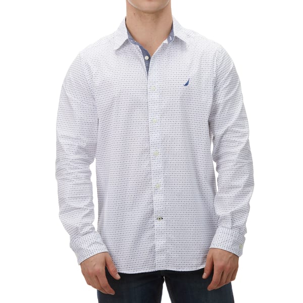 NAUTICA Men's Long-Sleeve Cotton Stretch Oxford Woven Shirt