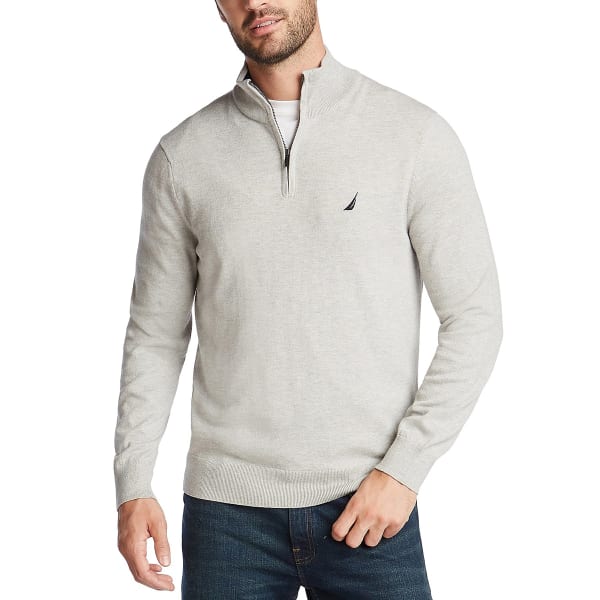 NAUTICA Men's Navtech Quarter Zip Mock Neck Sweater