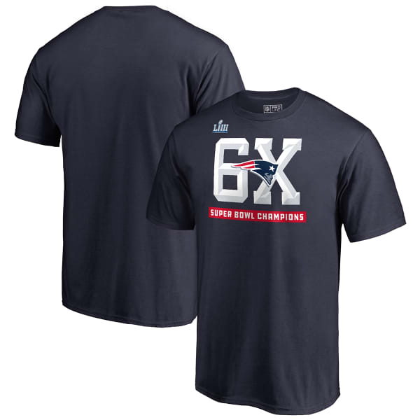 NEW ENGLAND PATRIOTS Men's Super Bowl LIII 6X Champions Short-Sleeve Tee